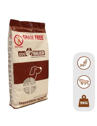 Pesce e Bufalo crocchette per cani senza cereali con Tarassaco Melograno e Ananas