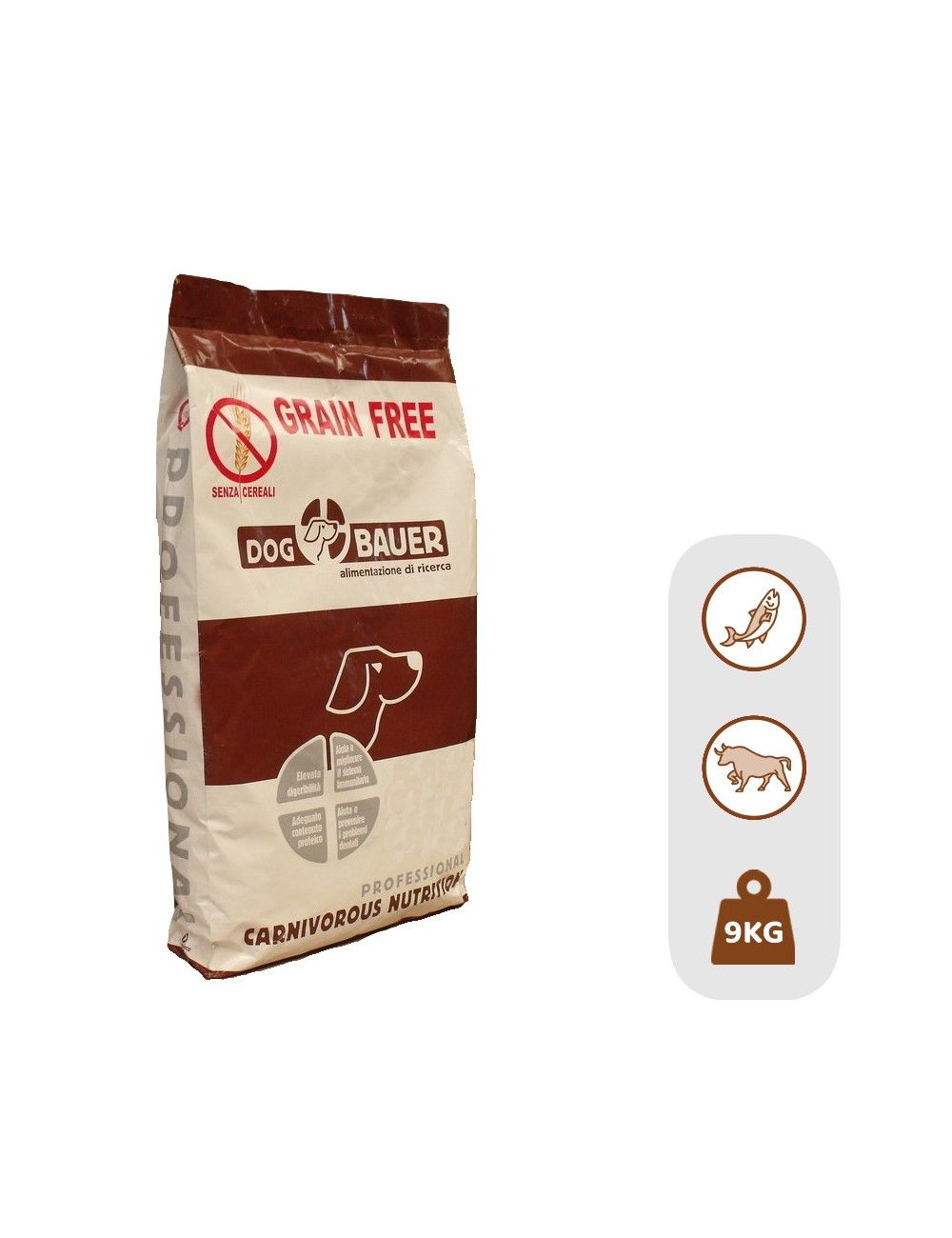 Pesce e Bufalo crocchette per cani senza cereali con Tarassaco Melograno e Ananas