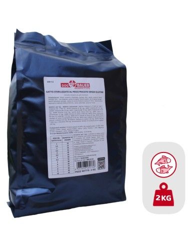 Croccantini Gatti Sterilizzati al Pesce Pescato 2 Kg