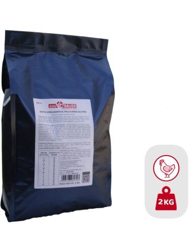 Crocchette per Gatti Sterilizzati al Pollo 2 Kg