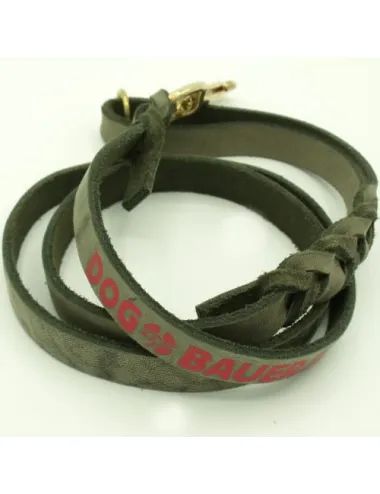 Guinzaglio in Pelle per Cani Grandi  con Maniglia ed Anello