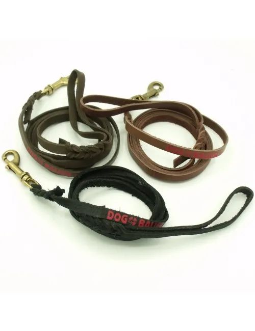 Guinzaglio in Pelle per Cani Piccoli con Maniglia